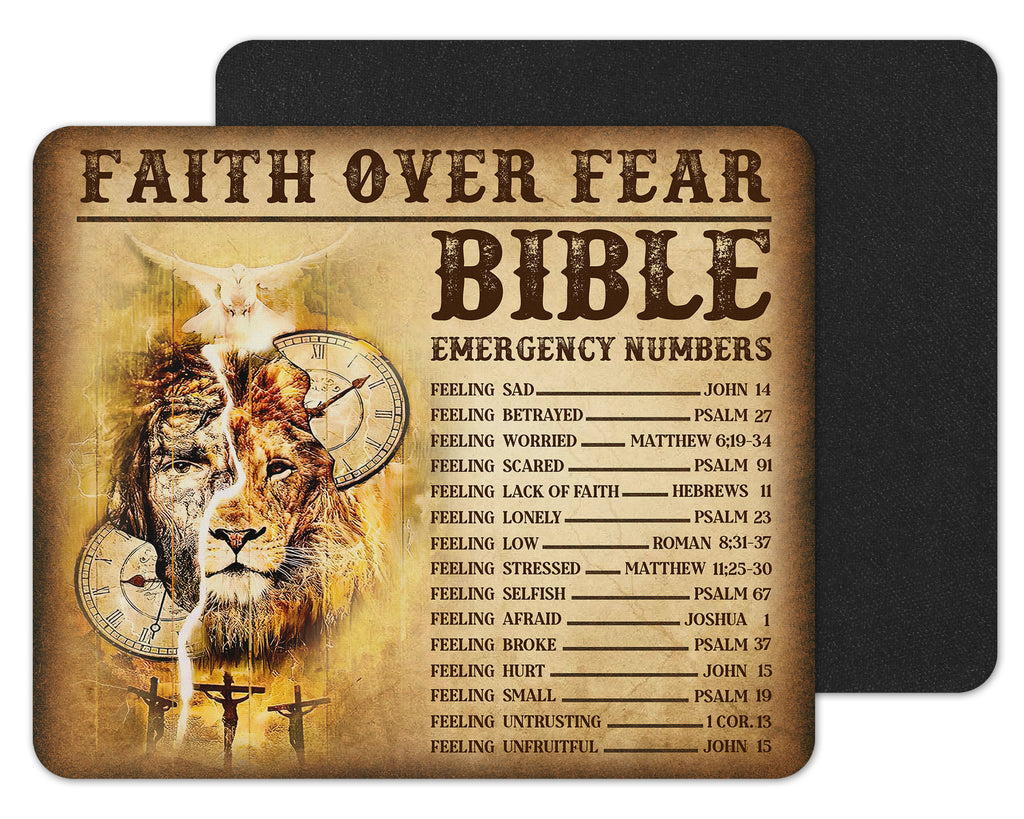 Bible Emergency Numbers Mouse Pad - Sew Lucky Embroidery