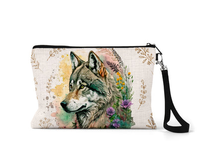 Boho Wolf Makeup Bag