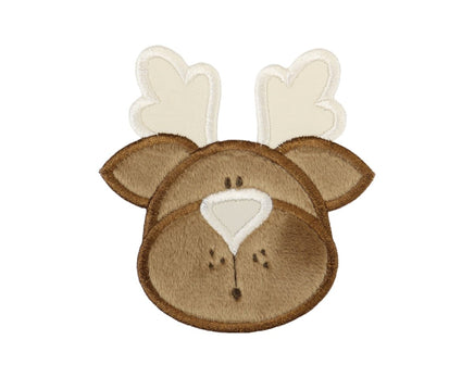 Boy Reindeer Christmas Patch - Sew Lucky Embroidery