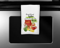 Break Bread Waffle Weave Microfiber Kitchen Towel - Sew Lucky Embroidery
