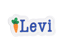 Carrot Personalized name patch with custom name of your choice - Sew Lucky Embroidery