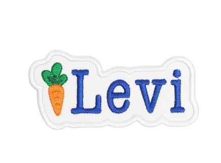 Carrot Personalized name patch with custom name of your choice - Sew Lucky Embroidery