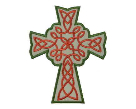 Celtic Knot work Cross Religious Christian Sew or Iron on Patch - Sew Lucky Embroidery
