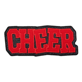 Cheer Patch with Bold Varsity Letters Embroidered Spirit Patch for Bags, Uniforms, or Jackets Iron-On or Sew-On - Sew Lucky Embroidery