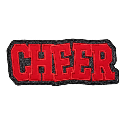 Cheer Patch with Bold Varsity Letters Embroidered Spirit Patch for Bags, Uniforms, or Jackets Iron-On or Sew-On