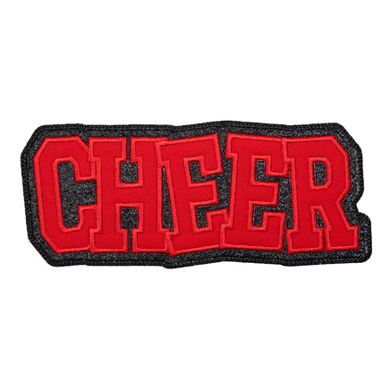 Cheer Patch with Bold Varsity Letters Embroidered Spirit Patch for Bags, Uniforms, or Jackets Iron-On or Sew-On - Sew Lucky Embroidery