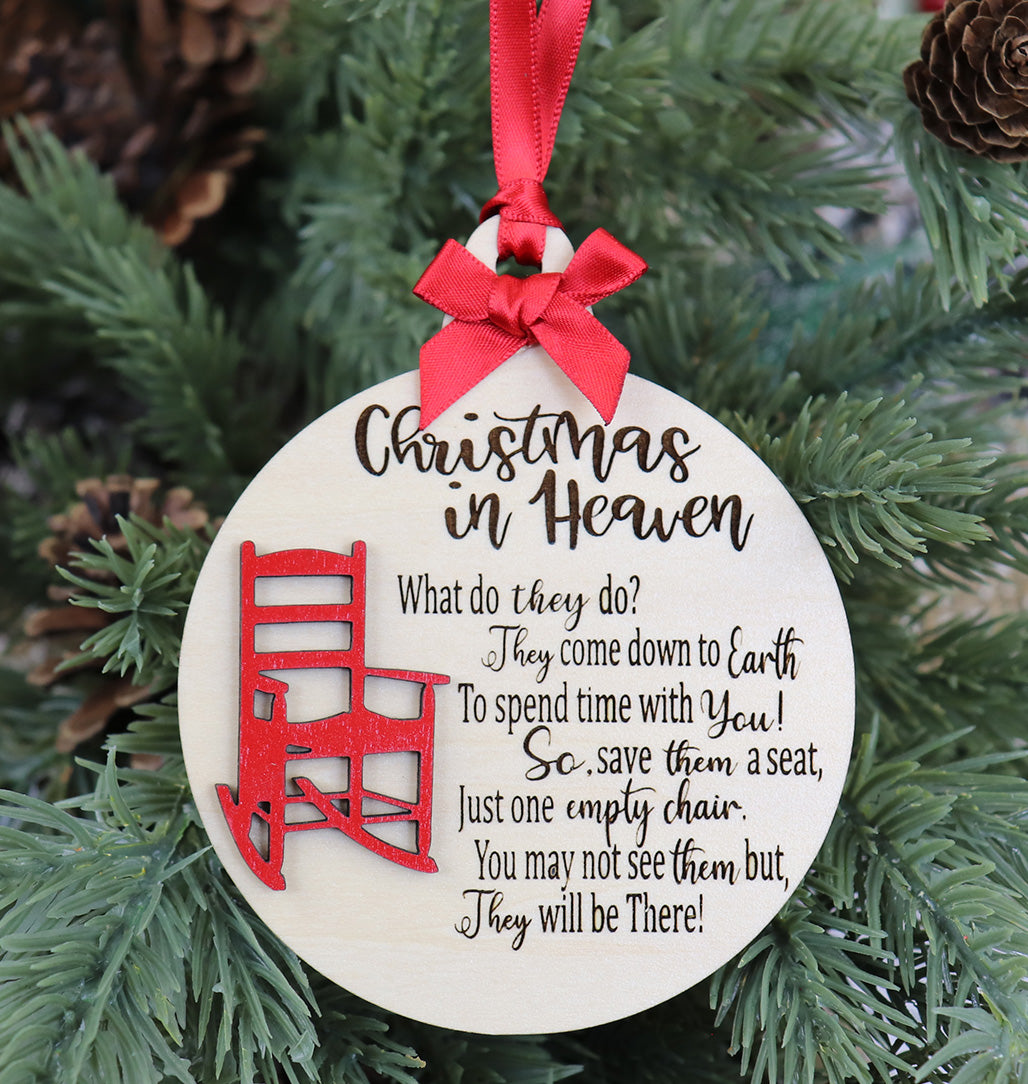 Christmas in Heaven Memorial Ornament – WillowBee Signs