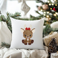 Reindeer Christmas Applique Patch Sew on or Iron on - Sew Lucky Embroidery