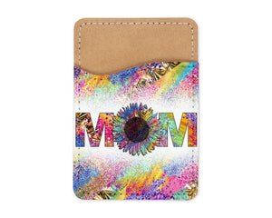 Colorful Sunflower Mom Phone Wallet - Sew Lucky Embroidery