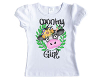 Country Girls Cow Shirt - Sew Lucky Embroidery