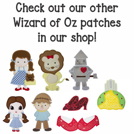 Cowardly Lion Sew or Iron on Embroidered Patch - Sew Lucky Embroidery
