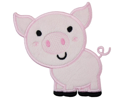 Cute Pink Piggy Farm Animal Sew or Iron on Patch