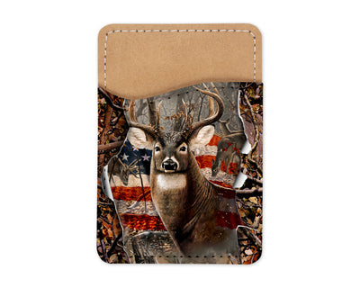 Deer and Flag Rip Phone Wallet