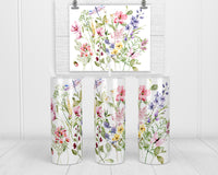 Dragonfly Floral 20 oz insulated tumbler with lid and straw - Sew Lucky Embroidery