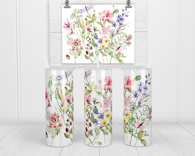 Dragonfly Floral 20 oz insulated tumbler with lid and straw