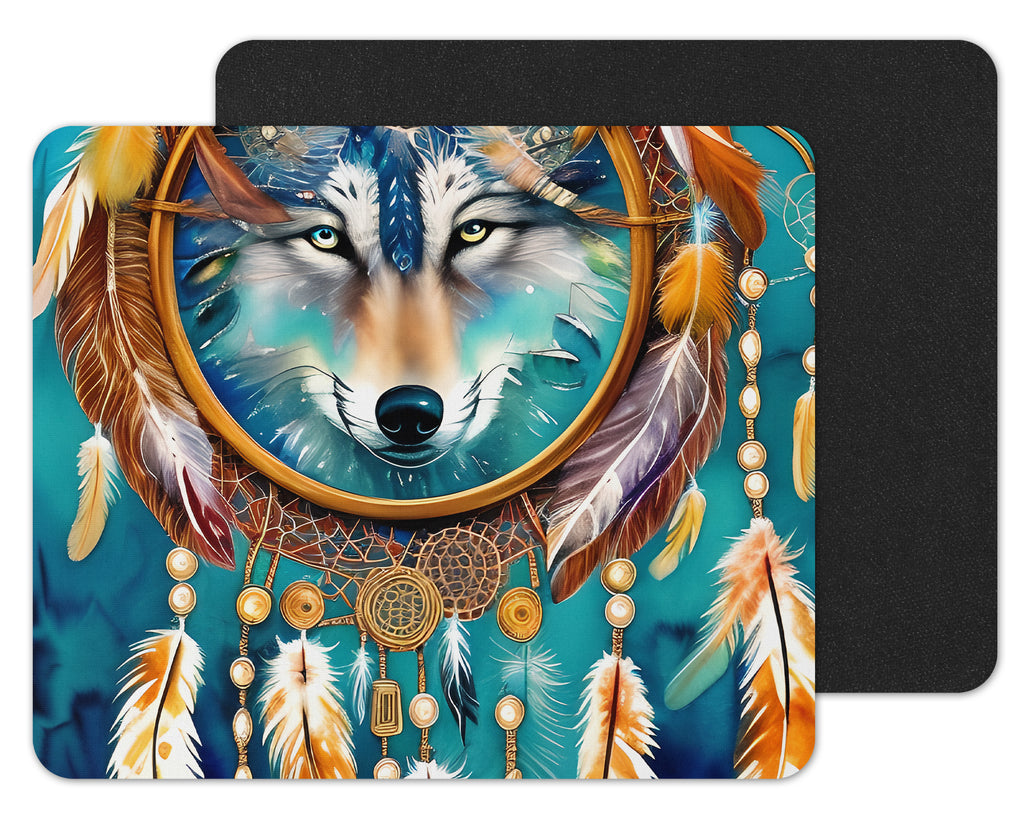 Dream Catcher Wolf Mouse Pad - Sew Lucky Embroidery