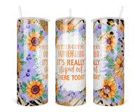 Dumbrella 20 oz insulated tumbler with lid and straw - Sew Lucky Embroidery