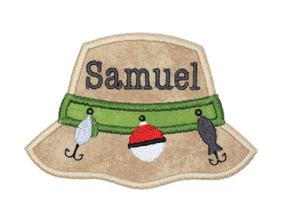 Fishing Hat Personalized Custom Sew or Iron on Patch