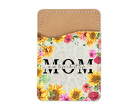 Floral and Leopard Mom Life Phone Wallet - Sew Lucky Embroidery