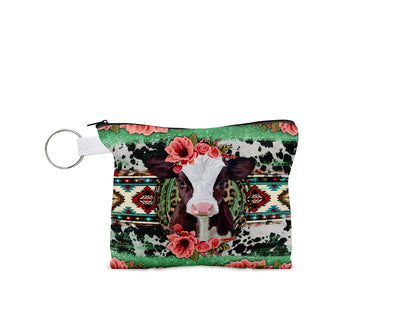 Floral Calf Coin Purse