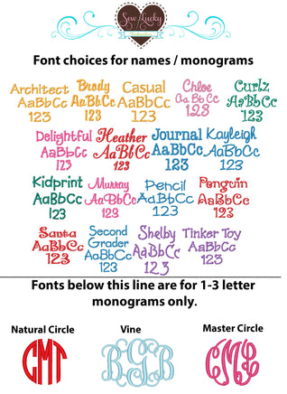 Glitter Monogram Sew or Iron Patch - Sew Lucky Embroidery