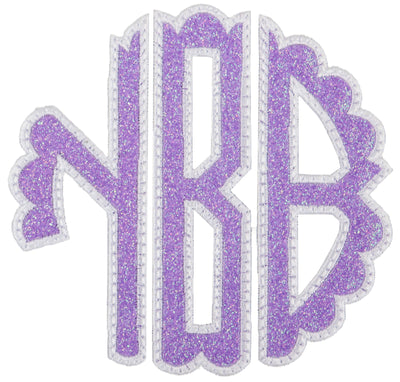 Glitter Monogram Sew or Iron Patch