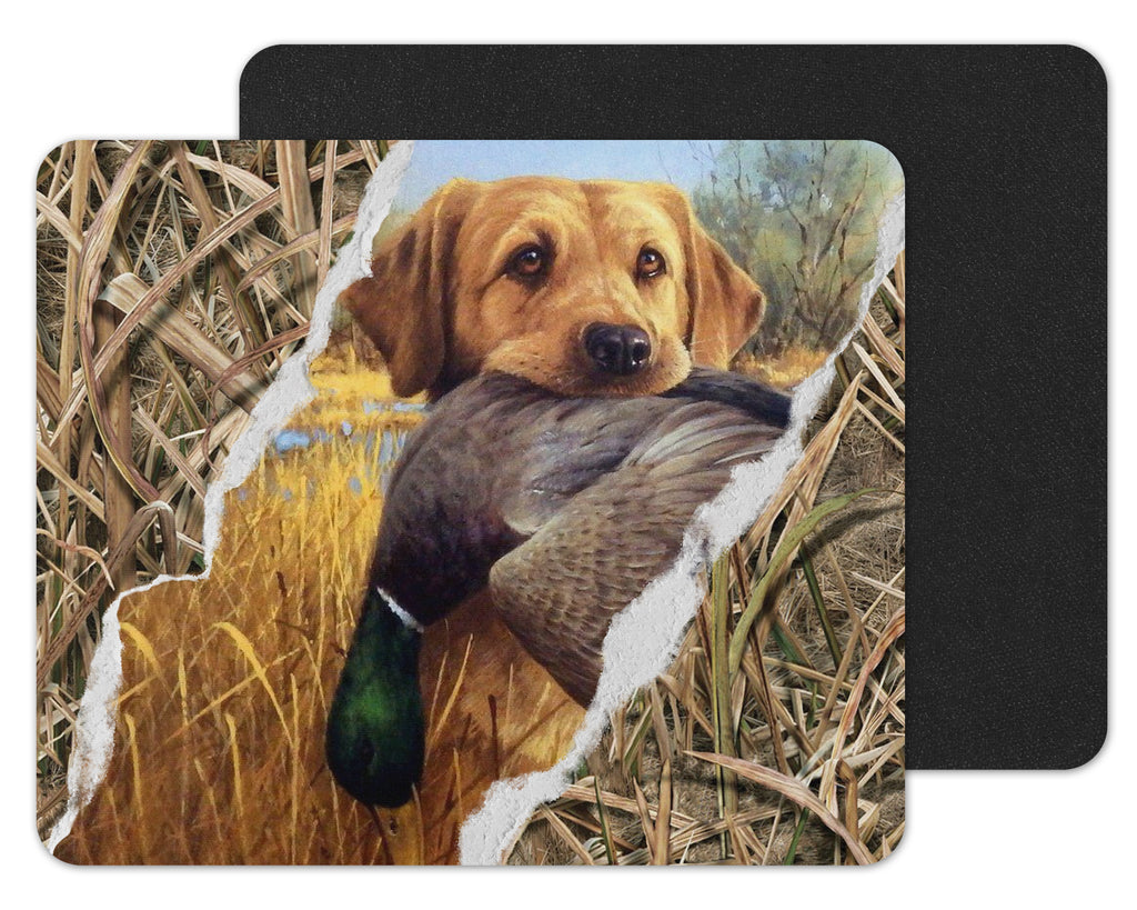 Golden Lab and Duck Rip Mouse Pad - Sew Lucky Embroidery