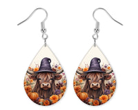 Halloween Witchy Calf Earrings and Necklace Set - Sew Lucky Embroidery