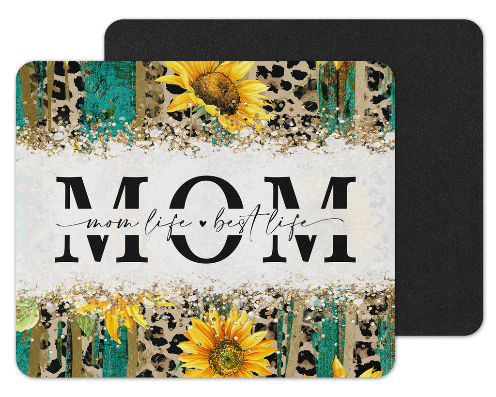 Leopard Sunflower Mom Mouse Pad - Sew Lucky Embroidery