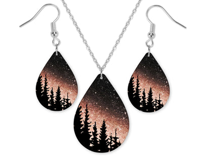 Midnight Sky Earrings and Necklace Set