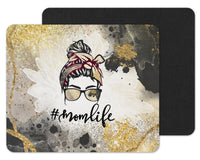 Mom Life Bun Watercolor Mouse Pad - Sew Lucky Embroidery