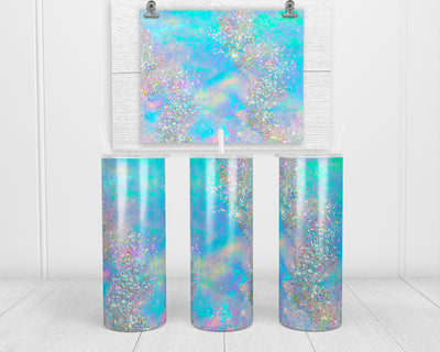 Mother of Pearl with Glitter 20 oz insulated tumbler with lid and straw