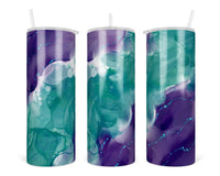 Night River 20 oz insulated tumbler with lid and straw - Sew Lucky Embroidery