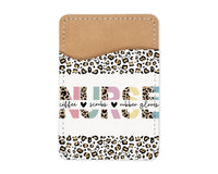 Nurse Leopard Phone Wallet - Sew Lucky Embroidery