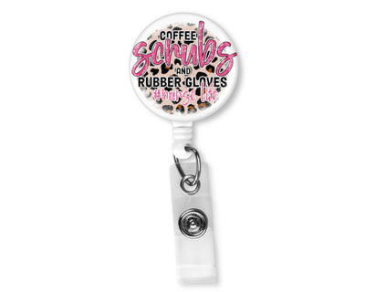 Nurse Life Leopard Badge Reel