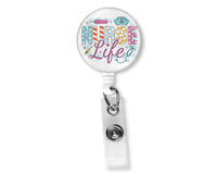 Nurse Life Needle Badge Reel - Sew Lucky Embroidery