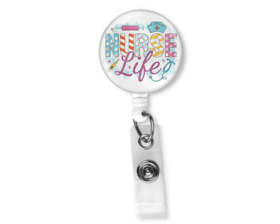 Nurse Life Needle Badge Reel