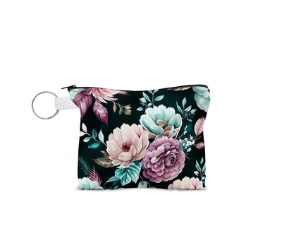 Pink Blue and Purple Floral Coin Purse