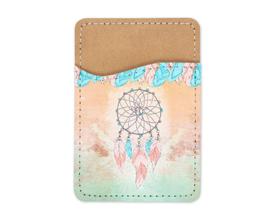 Pink and Blue Dream Catcher Phone Wallet