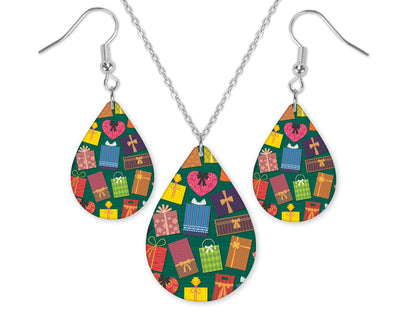 Presents Teardrop Earrings and Necklace Set