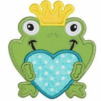 Prince Charming Frog Sew or Iron on Embroidered Patch - Sew Lucky Embroidery