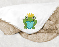 Prince Charming Frog Sew or Iron on Embroidered Patch - Sew Lucky Embroidery