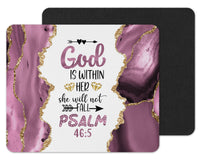 God is within Her Psalms 46:5 Mouse Pad - Sew Lucky Embroidery