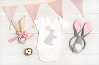 Rainbow Bunny Easter Girls Patch - Sew Lucky Embroidery