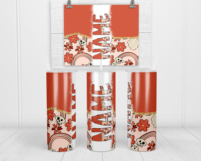 Rainbows and Skulls Personalized 20oz Insulated Tumbler with Lid and Straw