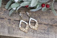 Reindeer Dance Handmade Christmas Earrings - Sew Lucky Embroidery