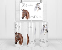Ride More 20 oz insulated tumbler with lid and straw - Sew Lucky Embroidery