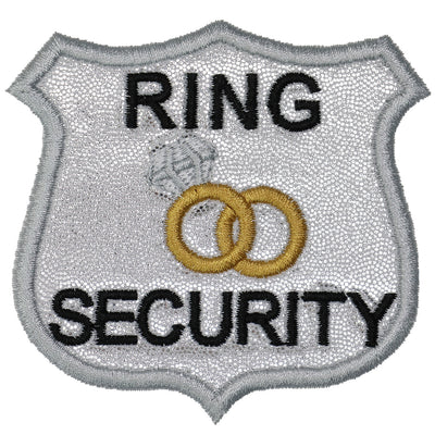 Ring Security Patch Embroidered Wedding Badge for Ring Bearer Outfit, Suit, or Backpack Iron-On or Sew-On