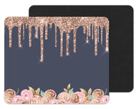Rose Gold Drip Personalized  Mouse Pad - Sew Lucky Embroidery