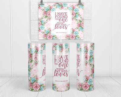 Song of Solomon Bible Verse 20 oz insulated tumbler with lid and straw